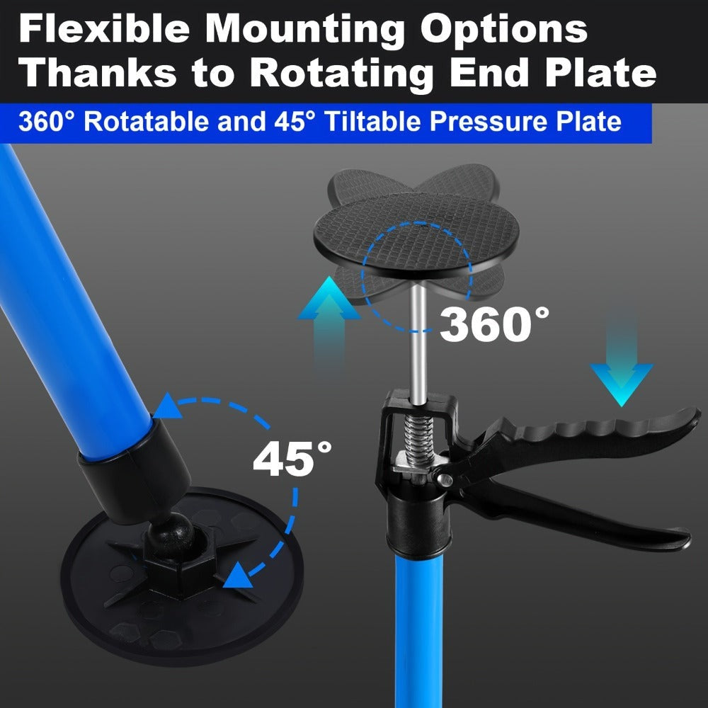 Paquete de 2, Soporte de techo de acero, Altura de soporte ajustable de 115-290 cm, Capacidad de carga de 50 kg, Ángulo de soporte telescópico de hasta 45 grados, Soporte de montaje, Soporte de una mano adecuado para paredes y techos
