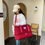 Set de Bolso Duffel de Viaje, Bolso de Fin de Semana para Mujer con Bolso de Hombro, Bolso de Mano de Noche con Compartimento para Zapatos, Bolso de Gimnasio para Yoga con Bolsa para Zapatos con Bolsillo Húmedo, Bolso de Hospital para el Trabajo de Parto
