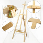 Caballete Pintura Plegable | Atril para Pintar de Madera de Pino 175 cm | Altura e Inclinación Regulable | Ideal para Exposiciones Niños y Adultos | Ligero y fácil de plegar