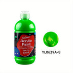 Pintura acrílica prémium de 14 colores en botellas de 500 ml, consistencia espesa y cobertura opaca para trabajo de estudio, bocetos al aire libre, pintura sobre lienzo, murales de pared y manualidades (artistas, estudiantes, aficionados)