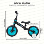 UBRAVOO Fit 'n Joy Bicicletas Infantiles, Bicicleta de Equilibrio 4 en 1 para Niños con Pedales y Estabilizadores, Bicicleta de Triciclo a Bicicleta para Niños y Niñas de 2 a 5 Años