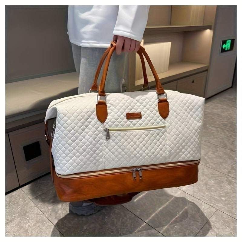 Set de 3 bolsos tote espaciosos para viaje, que incluyen un bolso de mano elegante, un bolso de hombro y un neceser de aseo, fabricados con materiales duraderos. Ideal tanto para viajes como para el uso diario, lo que lo convierte en un gran regalo para m
