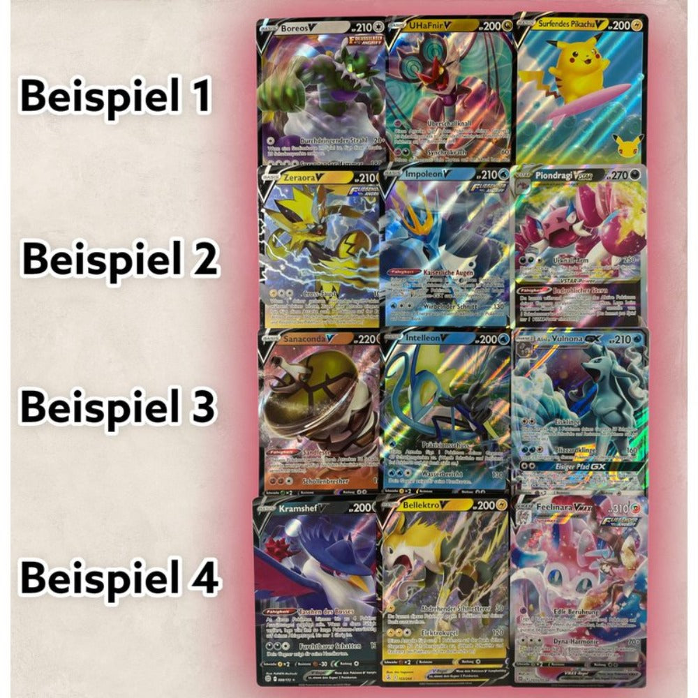 Pokémon Original 3 Tarjetas V Diferentes ALEMANAS, Incluyendo V, VMAX, VSTAR o GX Tarjetas Raras, GARANTIZADAS de Conjuntos Actuales