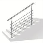 Kit de barandilla de escaleras en acero inoxidable para exteriores e interiores sin barras transversales