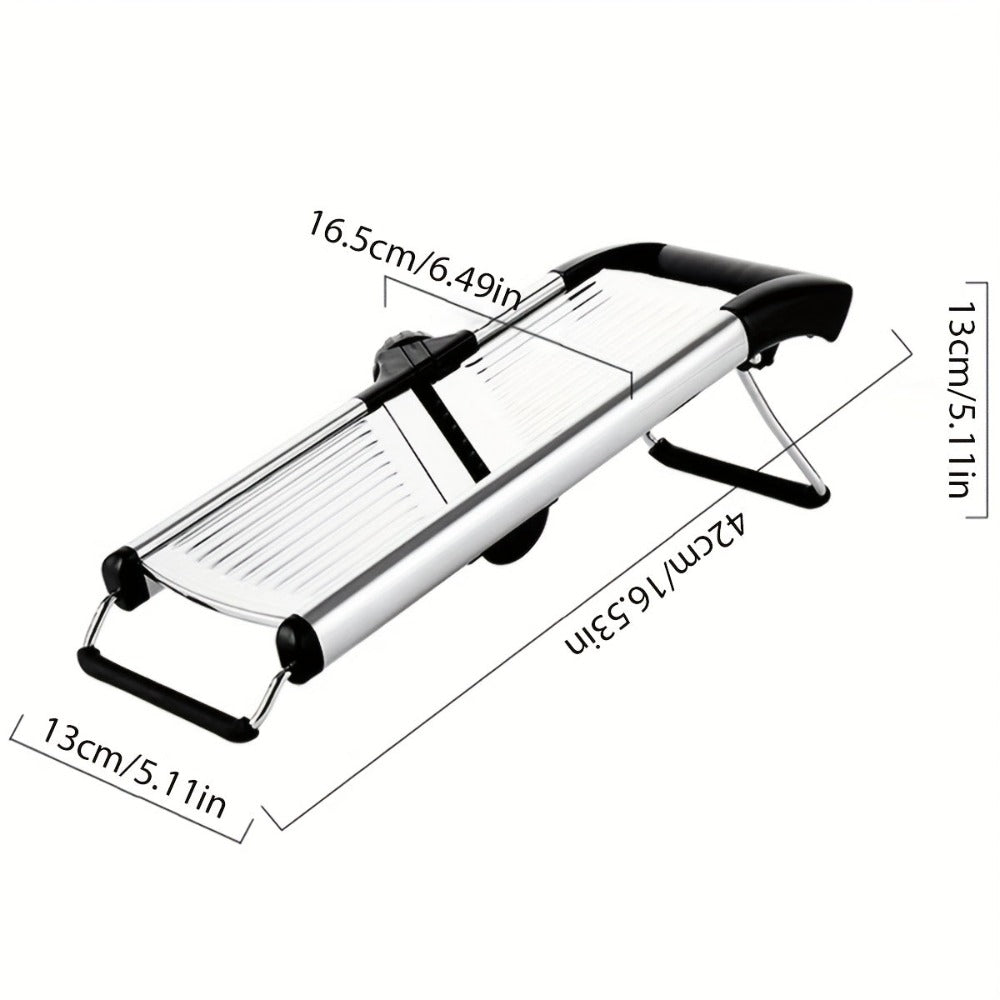 Cortador Profesional de Verduras de Acero Inoxidable, Rallador Ajustable - Accesorios de Cocina para Cebolla y Papa, Herramienta Práctica para Cocinar y Saltear Rápido en Fiestas, Regalos de Navidad y Halloween