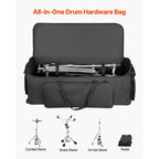 Bolsa para herrajes de batería VEVOR con ruedas, 1680D, bolsa de transporte para equipo de batería, estuche de transporte con asa resistente, cremallera duradera, ruedas de PVC suaves, múltiples bolsillos, para herrajes y accesorios de soporte, negro