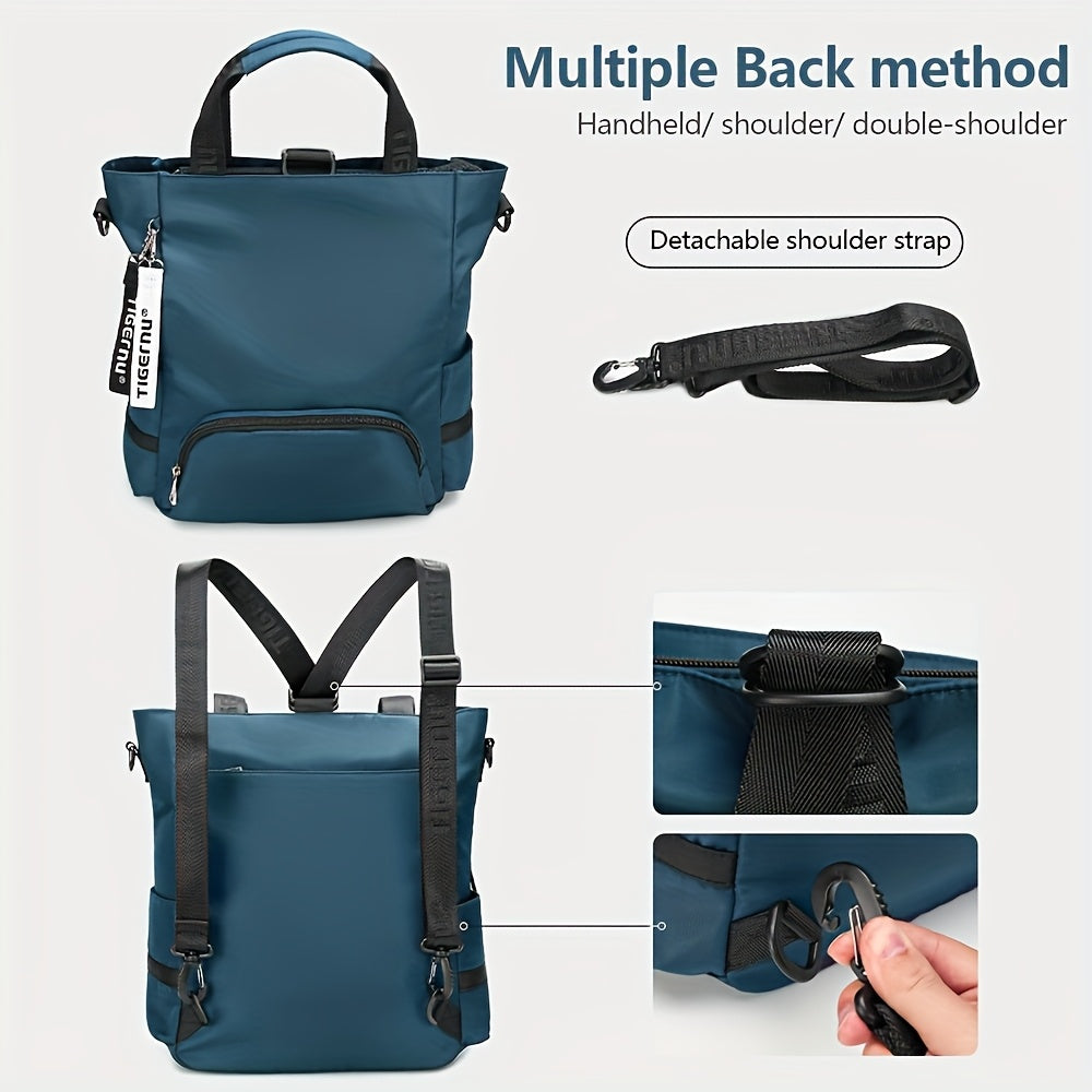 Mochila espaciosa para mujer, diseño casual ligero, versátil para viajes de negocios cortos, apta tanto para hombres como para mujeres, y se puede usar como una bandolera de un solo hombro