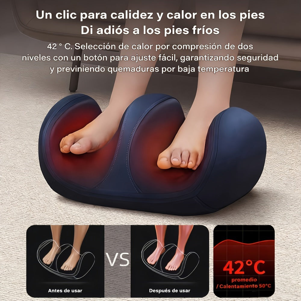 YUNSHAW Máquina de Masaje para Pies con Calor, 3 Niveles de Calor y 3 Modos, Masajeador Shiatsu para Pies y Piernas, Amasamiento y Rodadura para Pies, Pantorrillas, Tobillos, Piernas, Plantar, Regalo de Masaje para Mamá/Papá/Mujeres/Hombres (Con Control R