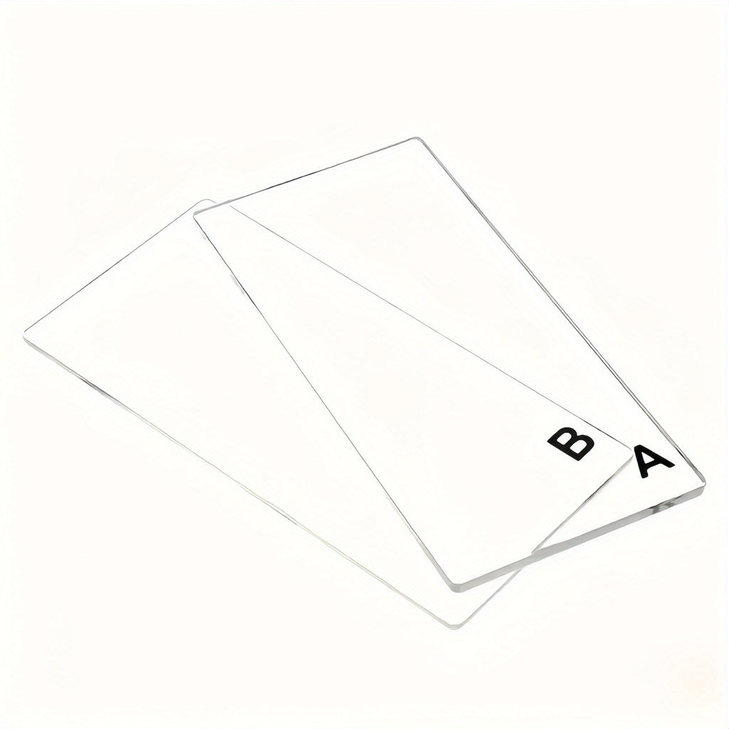 1/2 Juego de Placas Acrílicas Transparentes para Cortar A & B - Ideales para Troquelado y Repujado DIY, Compatible con Máquinas Craft Buddy Serie 838S y Similares con Ancho de Boca Abierta de 3 Pulgadas/7.7 cm - Duraderas y Fáciles de Usar para Creaciones