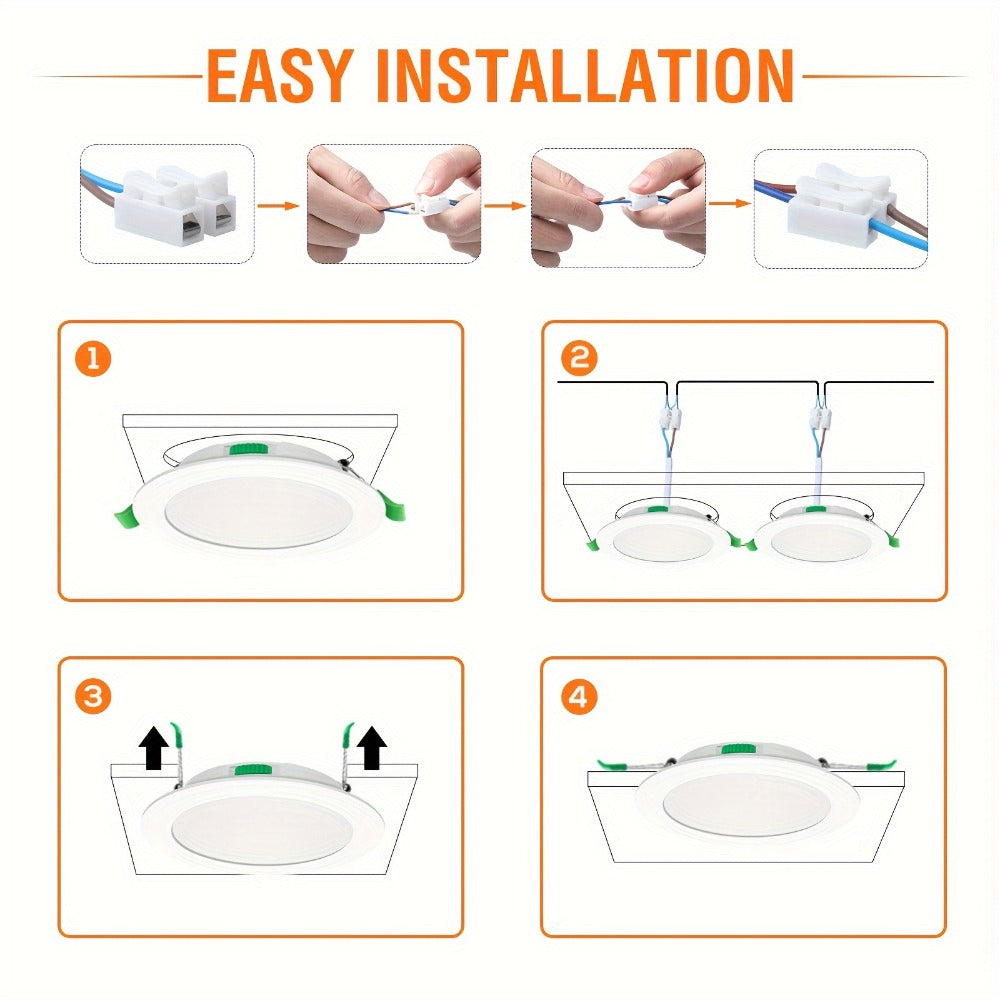Foco LED empotrable regulable 6pcs | Dormitorio salón cocina y pasillo