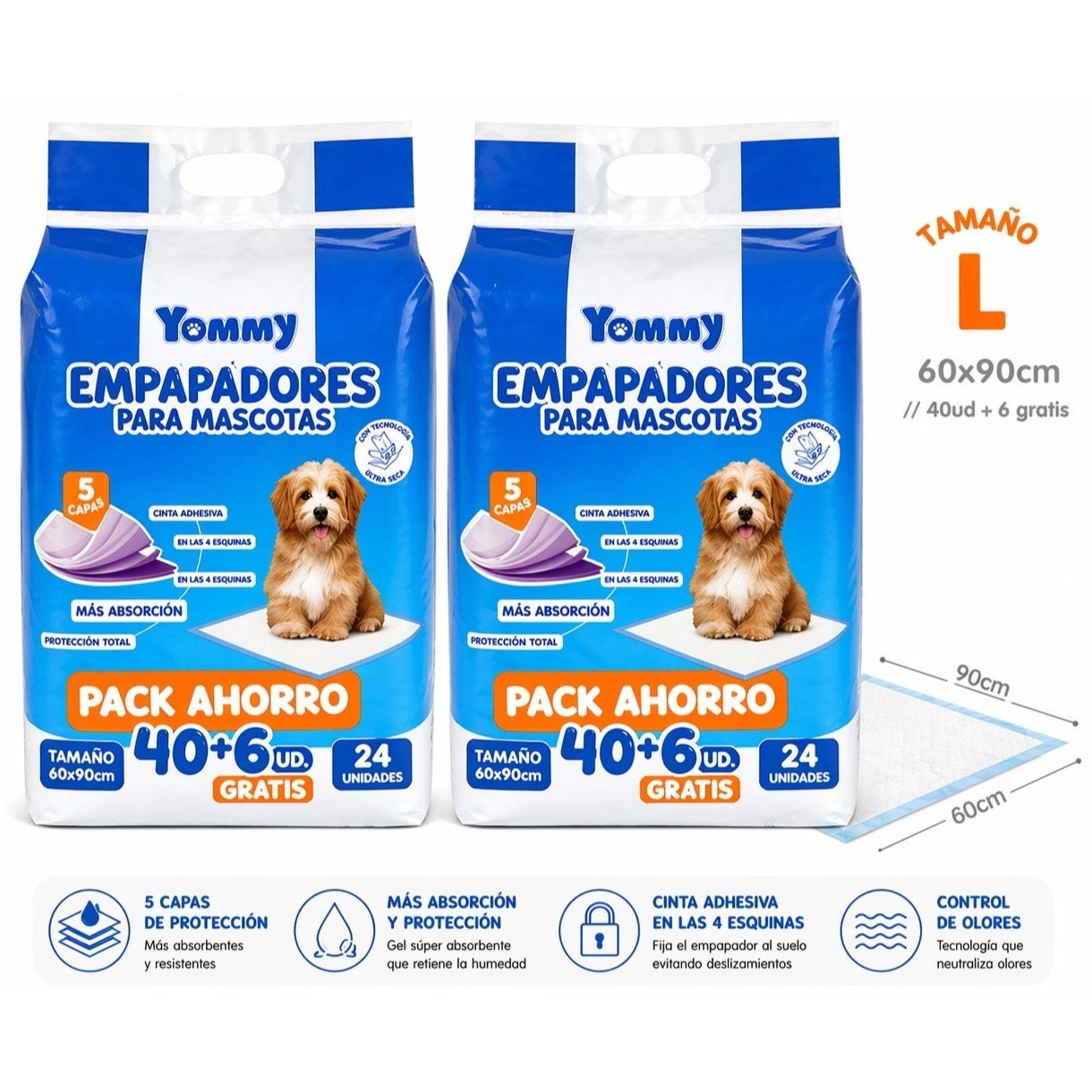 Empapadores absorbentes para mascotas | Cachorros, hogar y entrenamiento higiénico