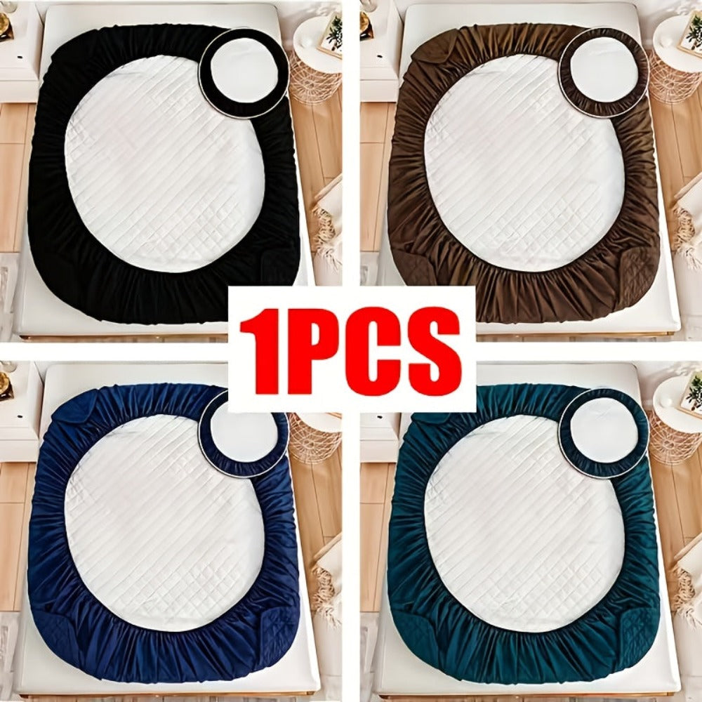 Una funda protectora de colchón impermeable de 1 pieza, lavable a máquina, con un diseño acolchado de color sólido y bolsillos profundos (suave y cómoda). Se puede utilizar como sábana independiente.