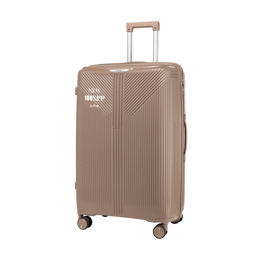Maleta espaciosa de PP de 28" diseñada para equipaje de factura. Cuenta con ruedas silenciosas, cerradura antirrobo con contraseña y construcción duradera. Perfecta para viajes de larga distancia, viajes familiares y viajes diarios, un imprescindible para