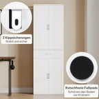 1pc Archivador Vertical, Gabinete con Puertas de Cajones, Gabinete de Almacenamiento Multifuncional, Gabinete de Oficina, Armario, Gabinete Alto, Blanco