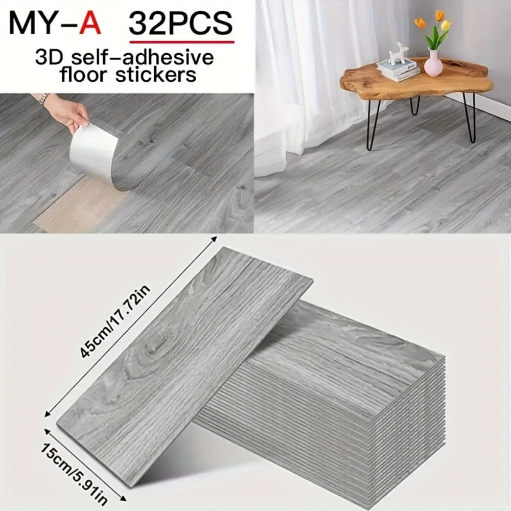 Pack de baldosas de vinilo para suelo 32 piezas de madera | Para cocina, baño y sala