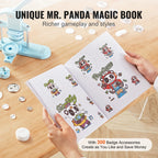 VEVOR Máquina para Hacer Botones, 1/1.25/2.28 pulgadas (25/32/58mm) 3 EN 1, Máquina para Poner Pines, 300 Piezas para Botones, Máquina para Hacer Botones con Libro Mágico de Panda, Kit de Prensa de Punzonado con Mango de Arco Ergonómico, Para Regalos DIY