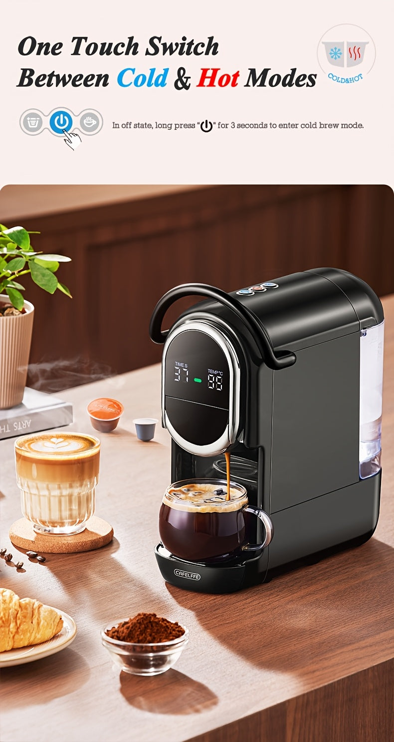 Cafeteras de cápsulas | CAFELFFE Cafetera Multifuncional de Cápsulas, 7 Niveles de Control Preciso del Agua, Compatible con Cápsulas Nes*