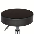 Taburete Negro Giratorio con Reposapiés Ergonómico Ajuste de Altura de Trabajo de Oficina Silla de Masaje para Spa Salón de Tatuajes Clínica Dental Belleza