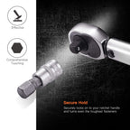 TAckLIFE Juego de 33 Piezas de Brocas Torx y Hexagonal 1/4", 3/8", 1/2" en Acero S2 y Cr-V con Estuche de Almacenamiento Duradero