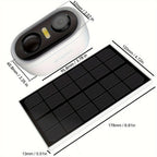 Cámara de seguridad inalámbrica para exteriores con energía solar Laxihub, resolución de video de 3MP, cámara CCTV alimentada por batería para seguridad en el hogar, alimentada por batería sin cables con energía solar, detección de movimiento con IA, foco