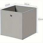Juego de 10 Cajas de Almacenamiento Plegables de Tela con Orificio para Dedo 32 x 32 x 32 cm para Estantes Kallax o Separador de Ambientes