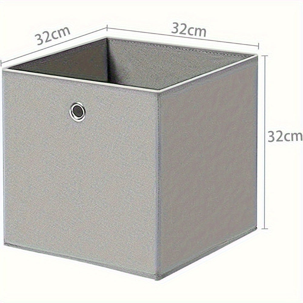 Juego de 10 Cajas de Almacenamiento Plegables de Tela con Orificio para Dedo 32 x 32 x 32 cm para Estantes Kallax o Separador de Ambientes