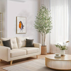Árboles de olivo artificiales de 120/150/180/210 cm - Plantas de seda sintética con troncos de madera natural y frutos realistas, ideales para hogares, oficinas y salas de estar