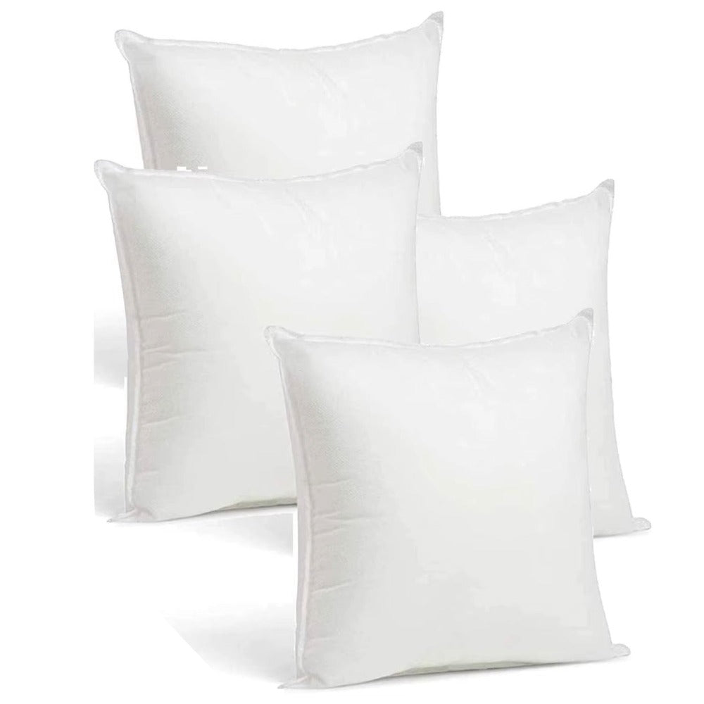 4 Unidades Relleno de Cojín Decorativo 45x45cm - Fibra Hueca Siliconizada para Sofá, Cama o Coche