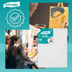 6x Panel de Pintura de Lienzo de Algodón 24x30 CM Set de Pintura Artmaker de 6 Piezas, Preparado con 3 MM de Grosor y 280 GSM de Peso, Adecuado para Pinturas Acrílicas, al Óleo, Acuarela y Gouache, Ideal para Profesionales y Aficionados, Perfecto para Uso