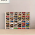 1 pieza Soporte de exhibición para maqueta de coche, caja de exhibición para colección de maquetas de coches, estante de almacenamiento de madera maciza para maqueta de coche de colección, caja de almacenamiento para colección de figuras
