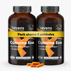 Pack 2x Cúrcuma ECO con Jengibre y Pimienta Negra – 1410 mg por dosis – 730 Cápsulas Veganas – Formato Ahorro XL – Sevens Nutrition