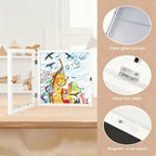 2 Piezas de Marcos con Tapa Abatible - Tamaño A4, Exhibición para Habitaciones Infantiles, Diseño para Decoración del Hogar, Capacidad para 150 Obras de Arte A4, Decoración Montable en Pared para Hogar y Oficina