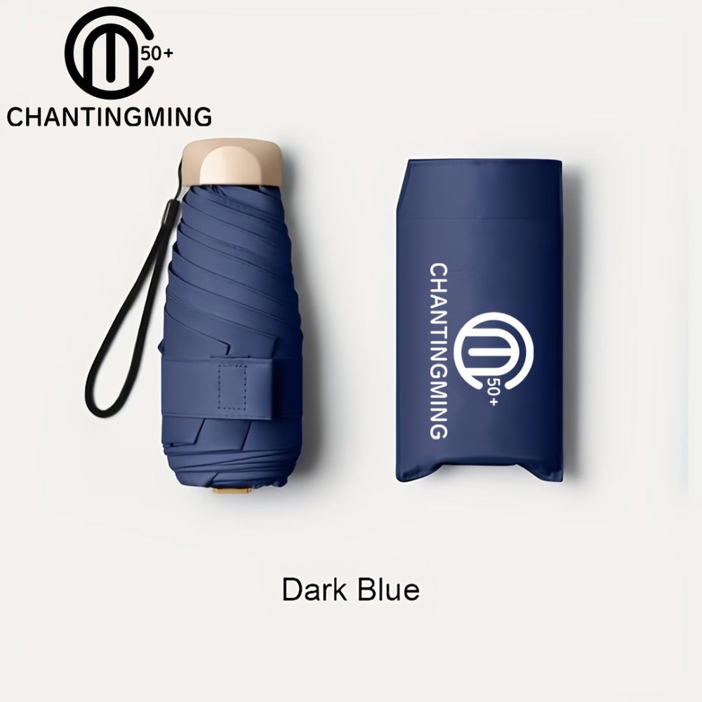 Paraguas plegable compacto de 1 pieza, disponible en 11 colores, paraguas de viaje, paraguas portátil ligero, miniparaguas de sol de moda para hombre, paraguas de viaje de bolsillo, regalo para mujer