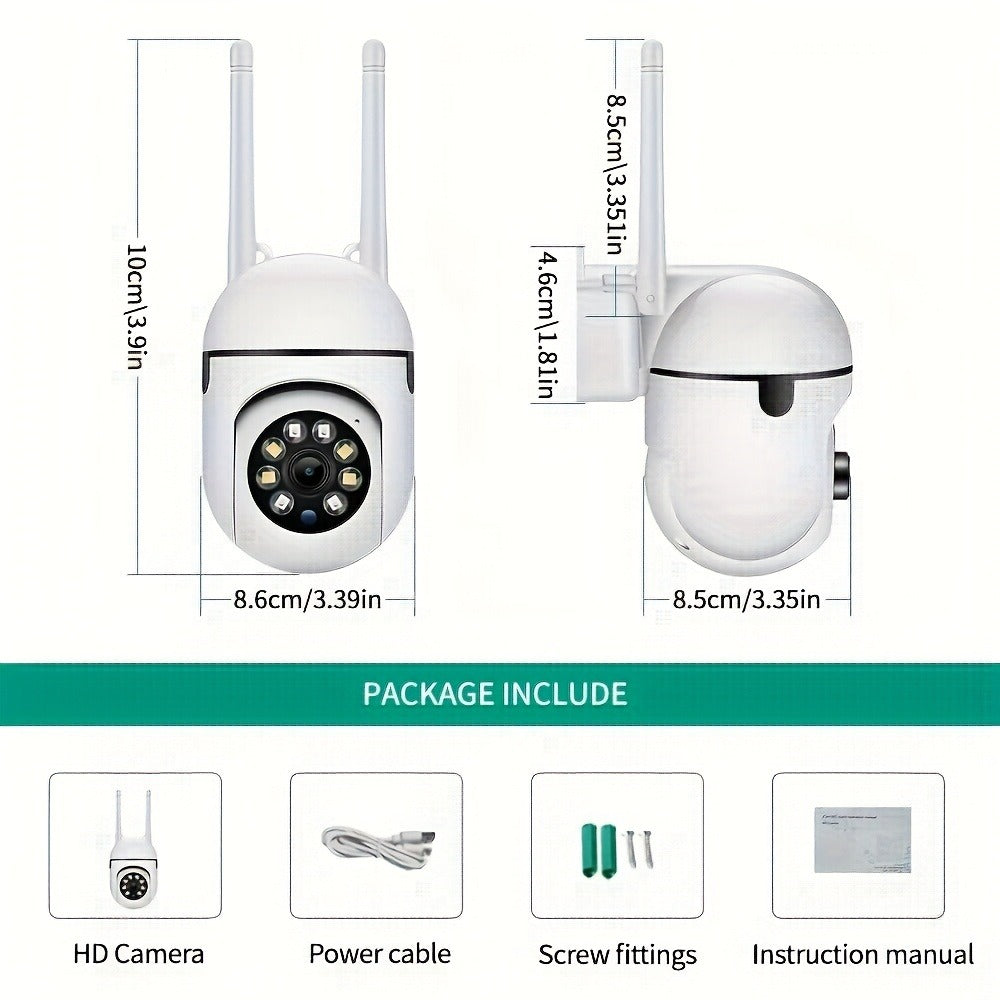 Cámaras de Vigilancia Exterior 3pcs 1080P FHD para Black Friday: 355° PTZ Pan-Tilt, Visión Nocturna en Todo Color, Comunicación Bidireccional y Más, Perfectas para Seguridad en Hogares/Pequeños Negocios (Propietarios)