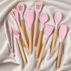 Juego de 19 piezas de accesorios para cuchillos de cocina con soporte de abanico - Artículos de cocina profesional y juego de cocina - Incluye rebanador de chef, cuchilla de carnicero y cortadores de pan - Electrodomésticos y accesorios de cocina elegante