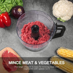 Procesador de Alimentos 11 en 1 con Funciones de Picar, Mezclar, Amasar, Moler, Batir y Exprimir, 1100W, 3 Velocidades más Función Pulsar, Tazón de 3.2L y Jarra de 1.5L