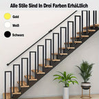 Barandillas de escaleras interiores, barandillas en forma de U para escaleras, barandillas exteriores, barandillas para escaleras, barandillas industriales antideslizantes de seguridad, elegantes y sencillas, para escaleras, porche y jardín