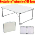 Mesa Plegable de Camping, Mesa de Picnic Ligera de Aluminio, Mesa Portátil para Laptop, Escritorio de Regazo, Ideal para Picnic/Camping o Desayunar, Leer, Ver Películas en la Cama/Sofá