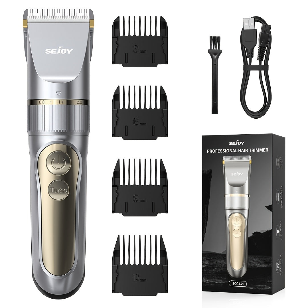 Cortapelos Profesional para Hombre, Máquina de Cortar Cabello para Barbero, Recortadora de Cabello Inalámbrica para Hombre, Kit de Aseo Inalámbrico para Corte de Cabello y Barba