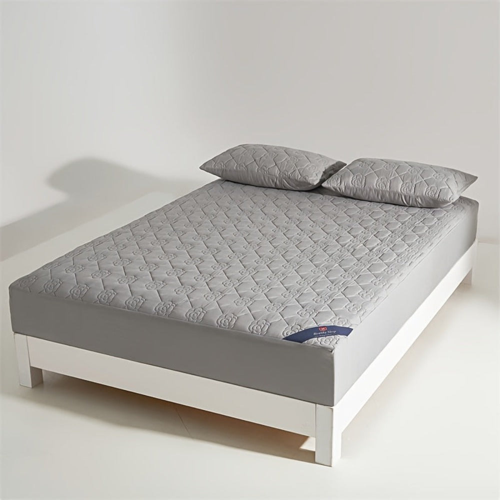 1 Protector de colchón impermeable cómodo, sábana ajustable impermeable suave y transpirable con tecnología Soundwave, funda de colchón de color sólido sin ruido, adecuada para apartamentos, dormitorios, hoteles, habitaciones de invitados y residencias de