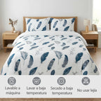 H HANSEL HOME Juego de Funda Nórdica Microfibra Transpirable – Set de Ropa de Cama con Funda de Edredón y Fundas de Almohada – Conjunto 2/3 Piezas para Dormitorio
