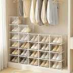 RELAXTY Pack Organizador de Calzado – Cajas DE Zapatos Transparentes Apilables con Apertura Frontal, Sistema Antivuelco y Ventilación