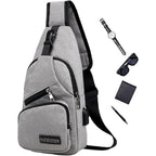 Bolso Bandolera Unisex: Bolso Pequeño de Hombro, Bandolera Cruzada, Deportivo, Senderismo, Teléfono, Cinturón, 33 x 16 x 8 cm