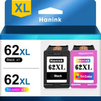 Paquete de 1-3 Cartuchos de Tinta 62XL 62 XL Compatibles con HP 62 para Envy 5540 5544 5545 5548 5640 5646 7640 Officejet 200 5740 5742 5744 (Color Negro)