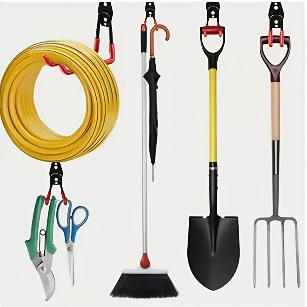Set de ganchos de garaje para pared 12 piezas | Herramientas, escaleras y bicicletas