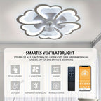 Ventilador de techo con luz LED para sala de estar y dormitorio | control remoto