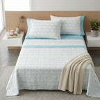 Juego de cama de 3/4 piezas apto para todas las estaciones, que incluye una sábana, una sábana ajustable y fundas de almohada. Medidas: 90 cm, 105 cm, 135 cm, 150 cm y 180 cm