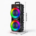 Altavoz Bluetooth de 8200W de suelo a techo, sistema de sonido estéreo sin varillas de doble altavoz, subwoofer portátil con iluminación ambiental RGB, excelente calidad de sonido, imprescindible para fiestas de Pascua/Día de la Madre, perfecto para reuni