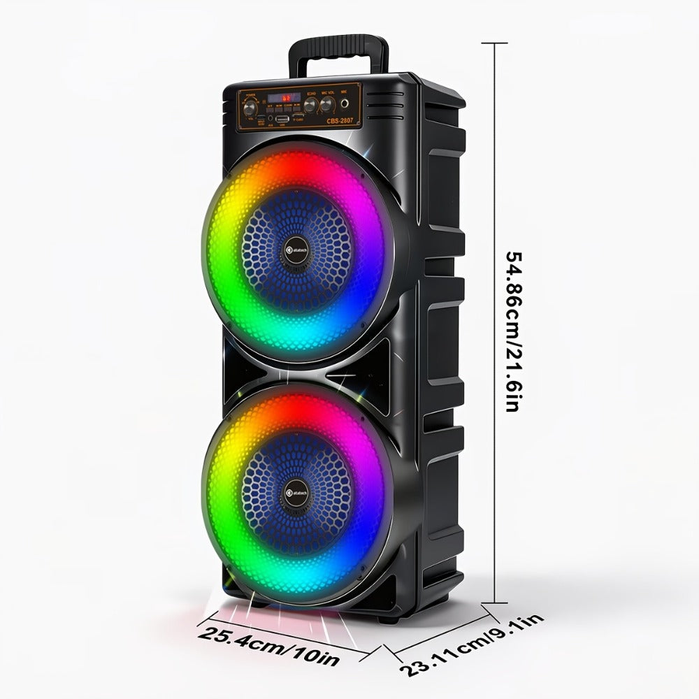 Altavoz Bluetooth de 8200W de suelo a techo, sistema de sonido estéreo sin varillas de doble altavoz, subwoofer portátil con iluminación ambiental RGB, excelente calidad de sonido, imprescindible para fiestas de Pascua/Día de la Madre, perfecto para reuni