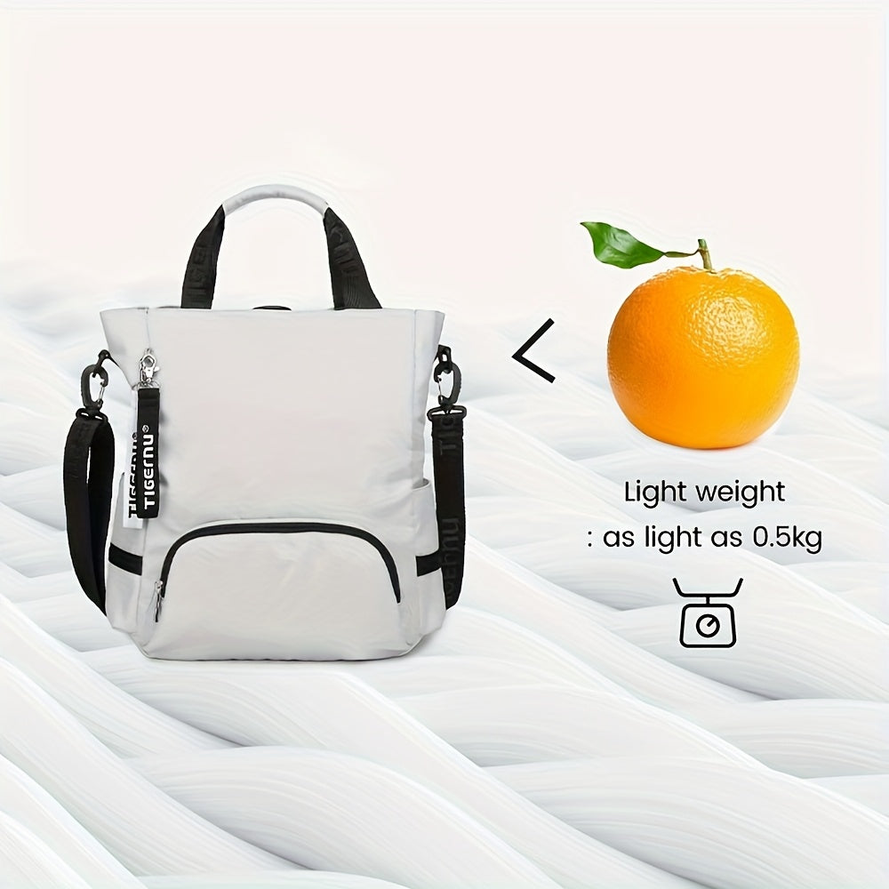 Mochila espaciosa para mujer, diseño casual ligero, versátil para viajes de negocios cortos, apta tanto para hombres como para mujeres, y se puede usar como una bandolera de un solo hombro